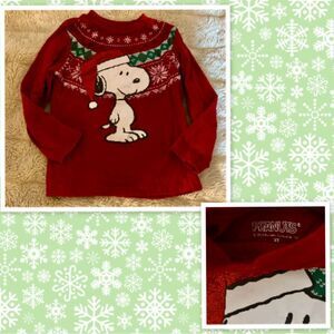 Toddler Peanuts Long Sleeve Christmas Snoopy  Tee Shirt (3T)
